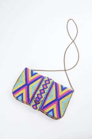 HEERA HANDMADE BEADED SHOULDER CLUTCH BAG