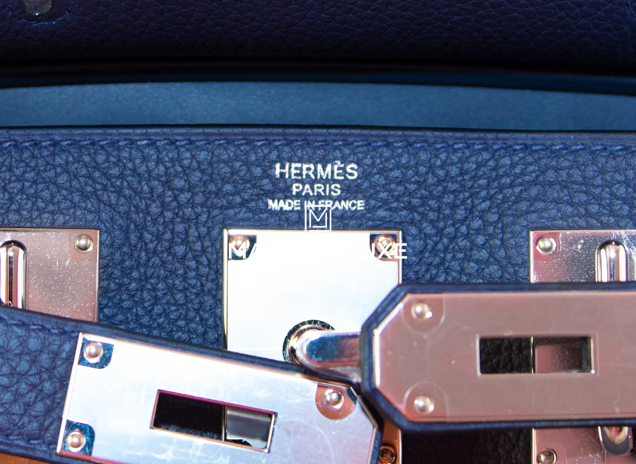 Hermes HAC A Dos PM Blue Nuit Togo Backpack