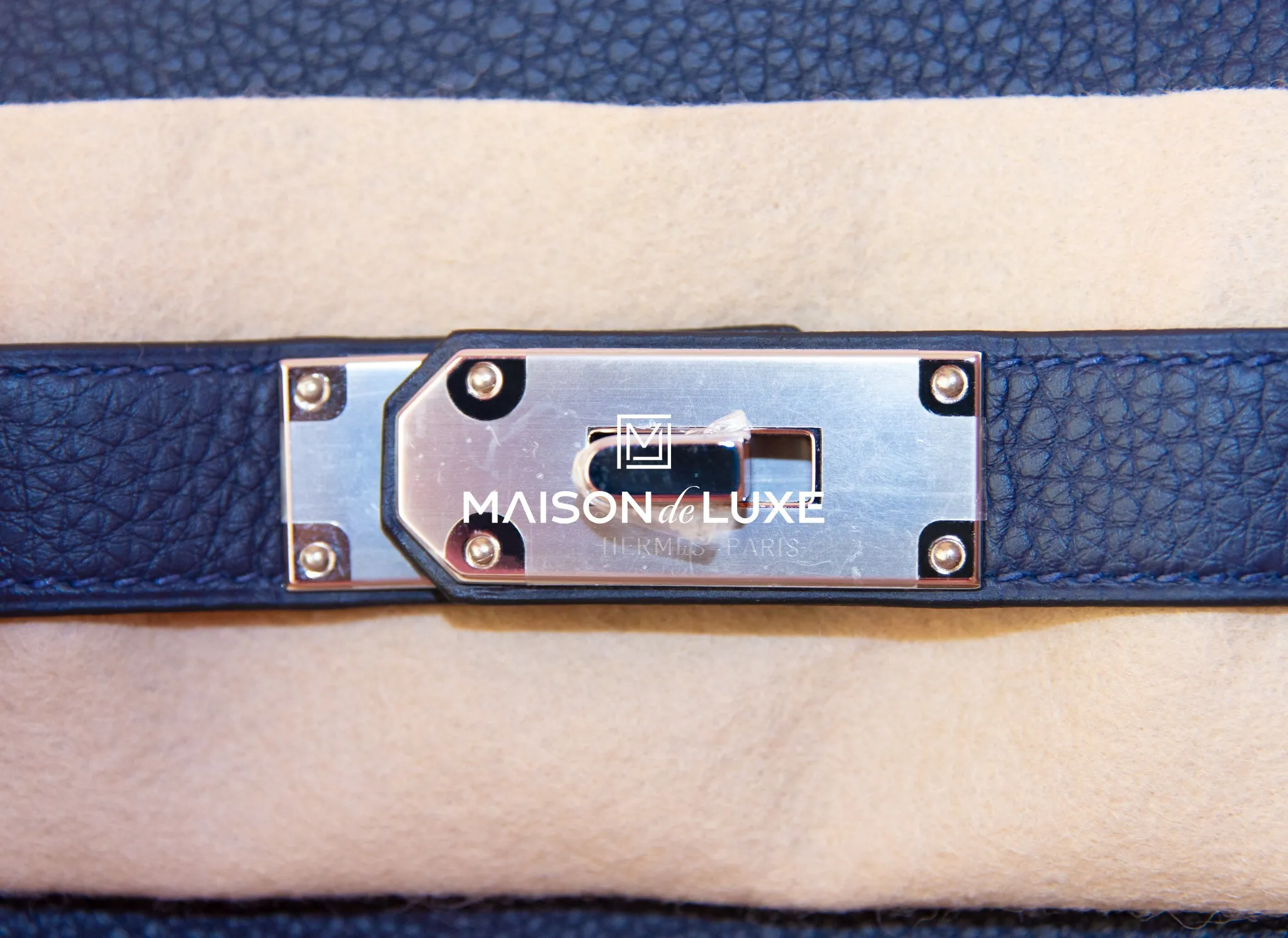 Hermes HAC A Dos PM Blue Nuit Togo Backpack