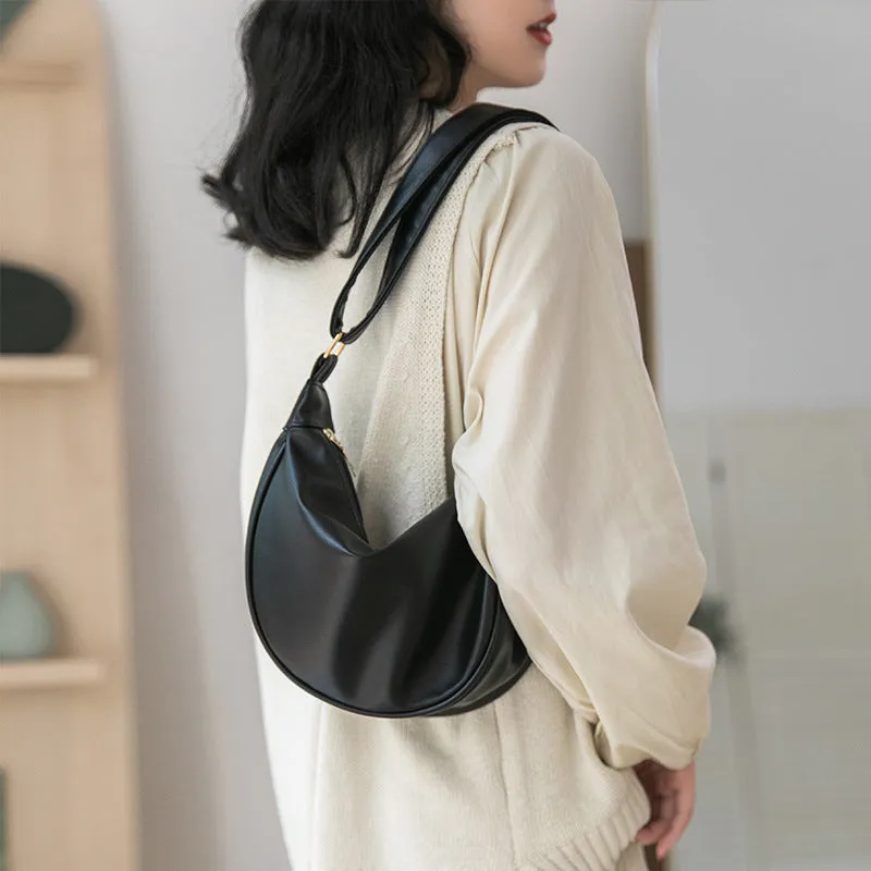 High-grade Soft Leather Dumpling Female Class Korean Crossbody Bags