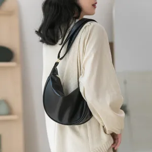 High-grade Soft Leather Dumpling Female Class Korean Crossbody Bags
