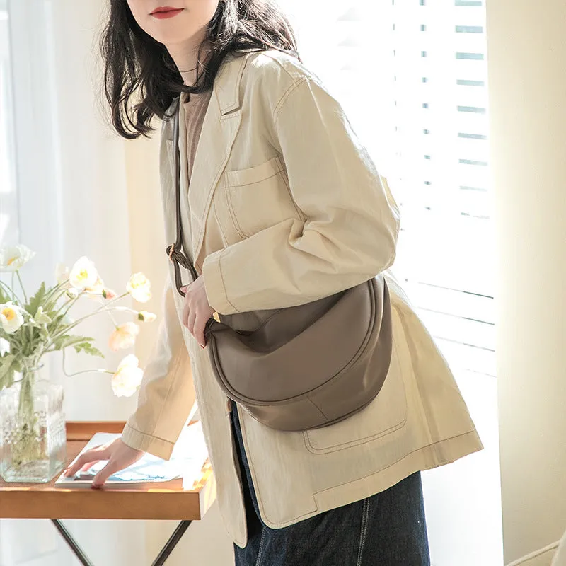 High-grade Soft Leather Dumpling Female Class Korean Crossbody Bags