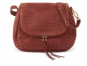 Hobo Bags Fern Soft Croco - Brandy