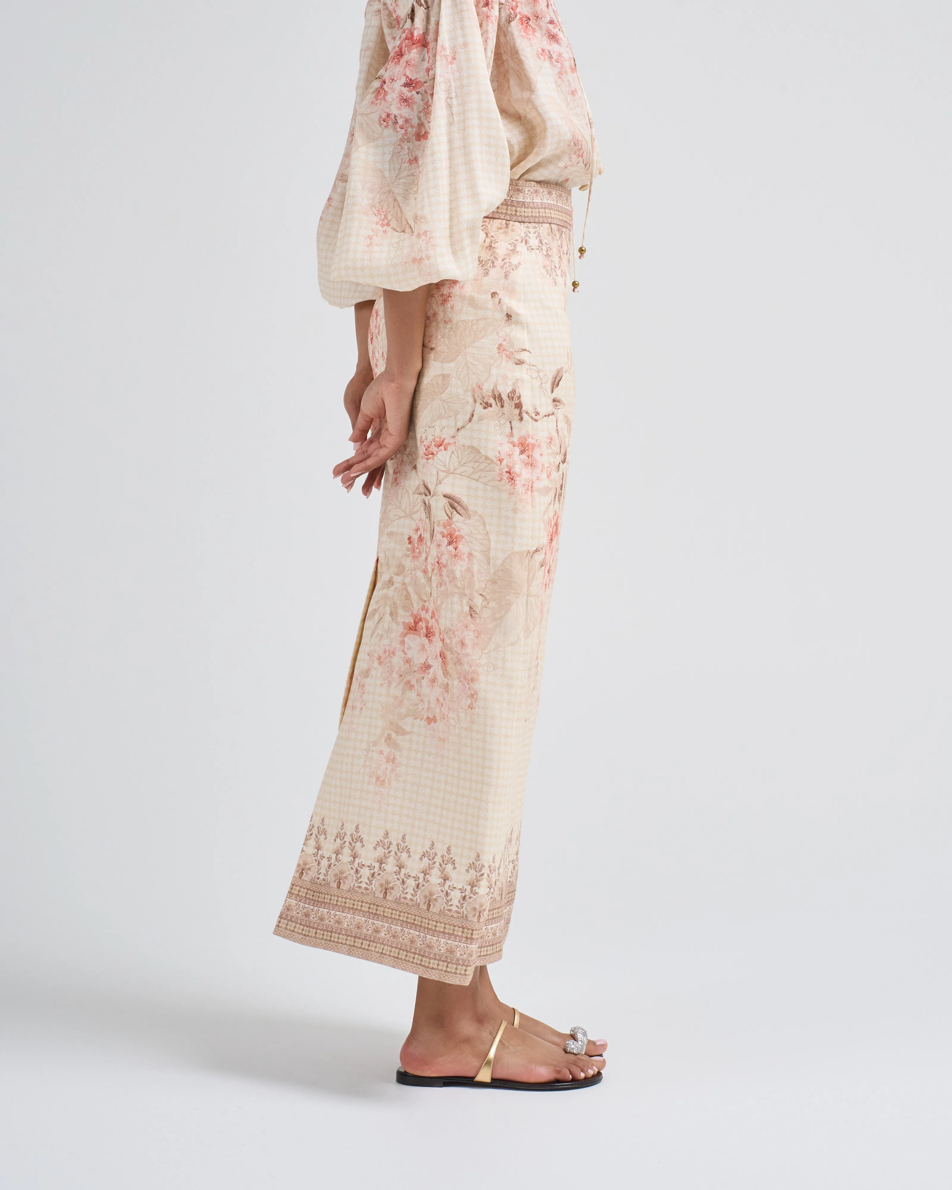 illuminate pencil midi skirt
