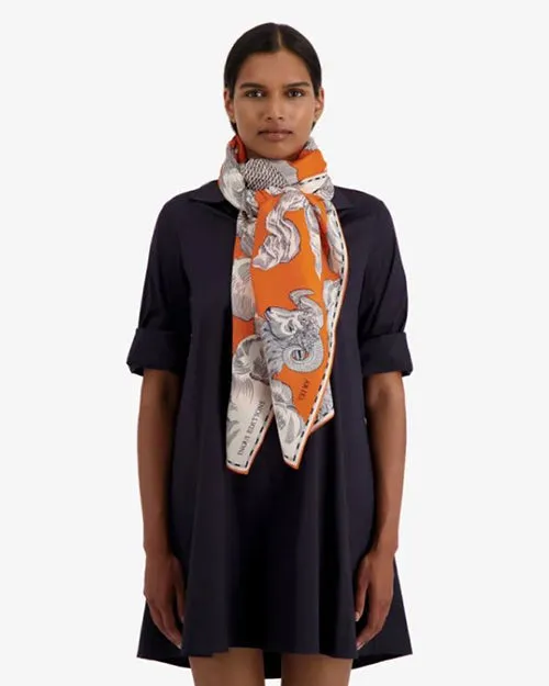 INOUI EDITIONS | Scarf 100 Astrology | Orange