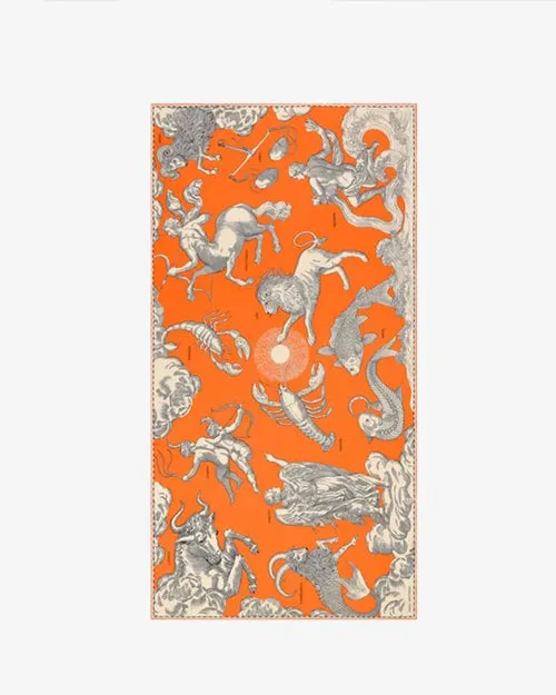 INOUI EDITIONS | Scarf 100 Astrology | Orange