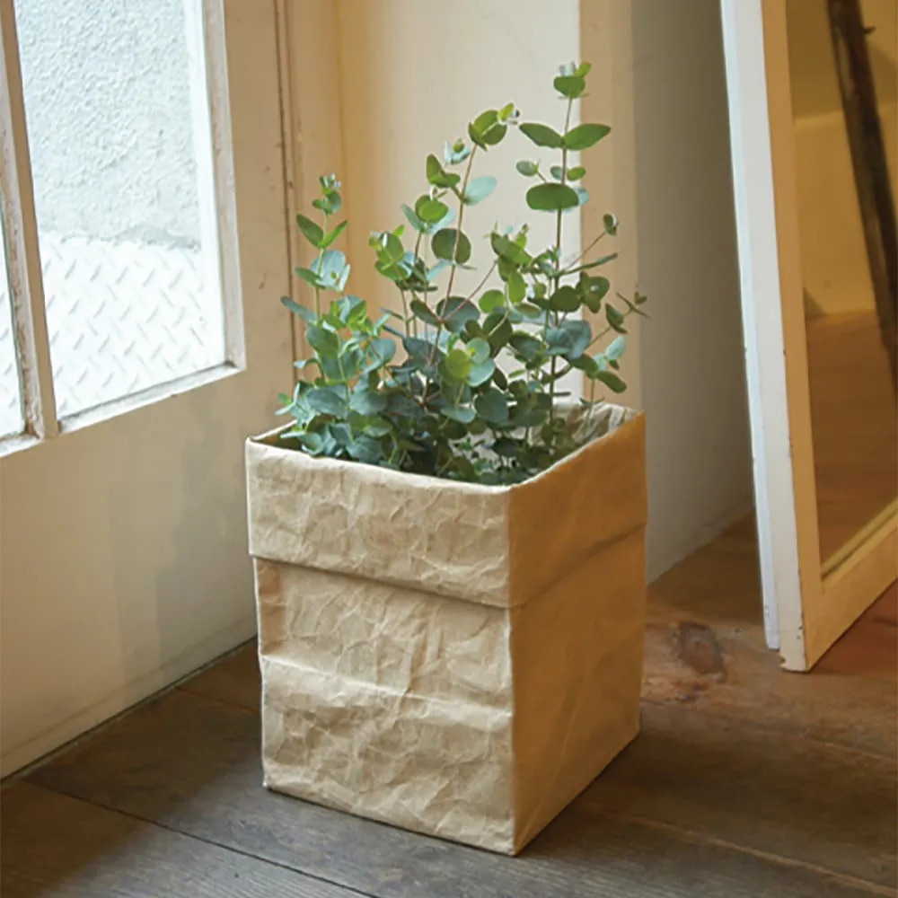 Japanese Paper Storage Box in Brown