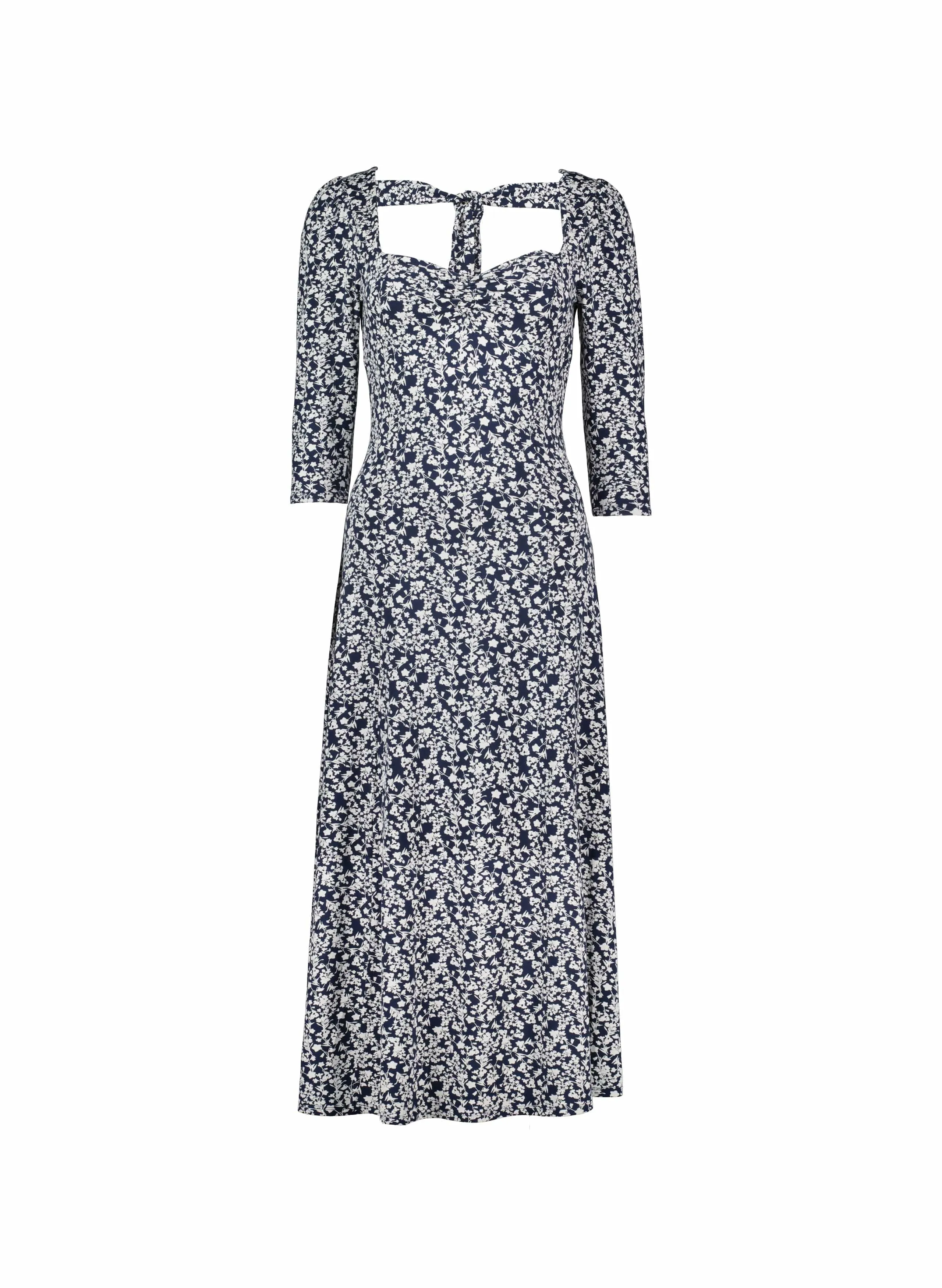 Jaylene Dress with LENZING™ ECOVERO™ | Indigo Foliage