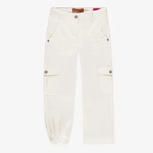 Jean crème à poches cargo, enfant || Cream jeans with cargo pockets, child