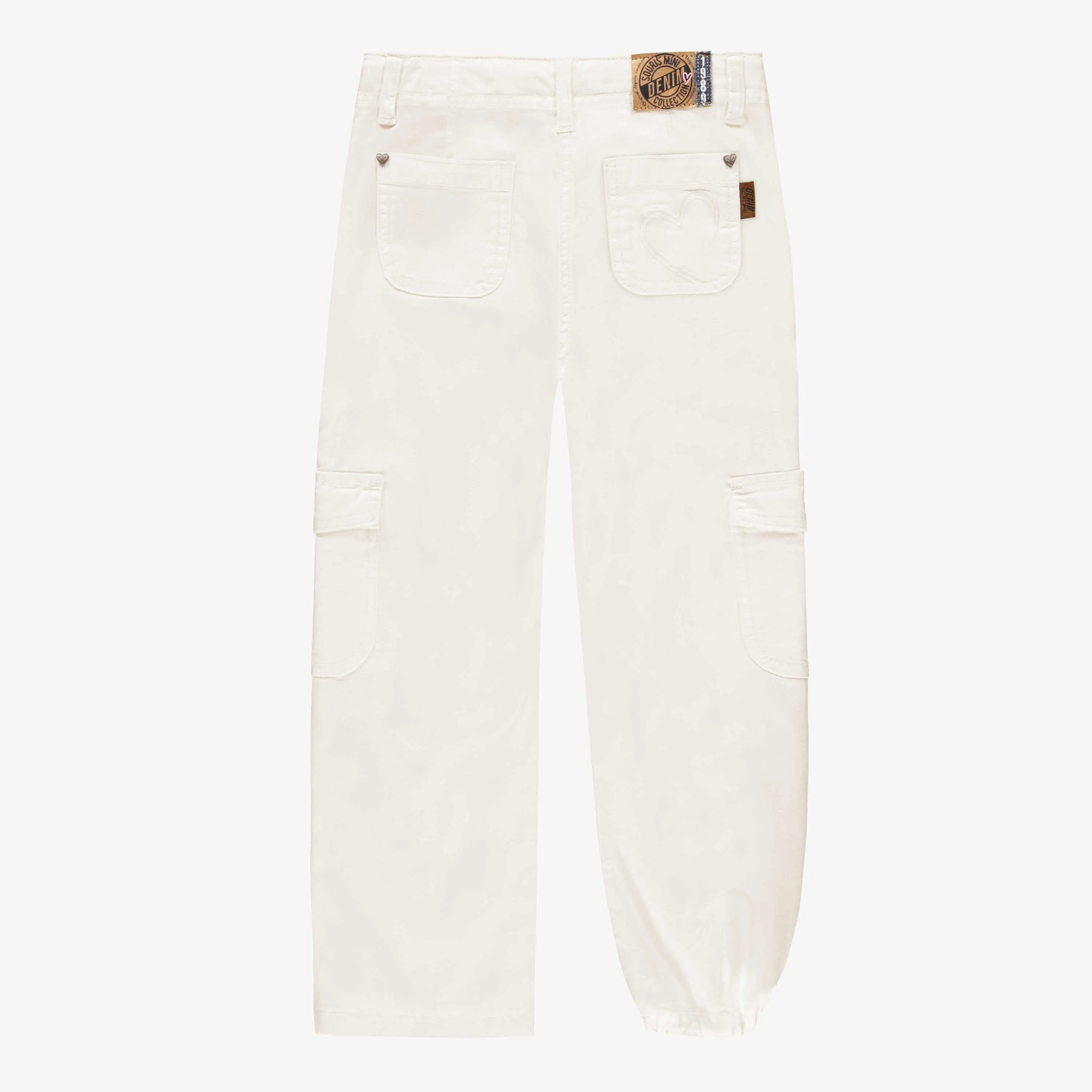 Jean crème à poches cargo, enfant || Cream jeans with cargo pockets, child