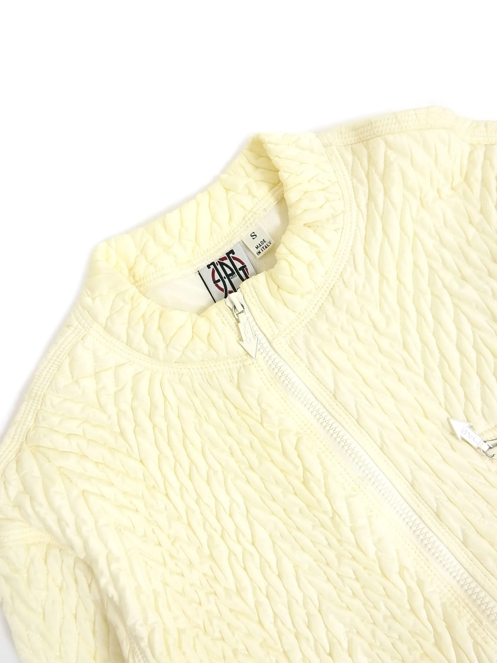 Jean Paul Gaultier 90s Quilted Zip Jacket Size Small
