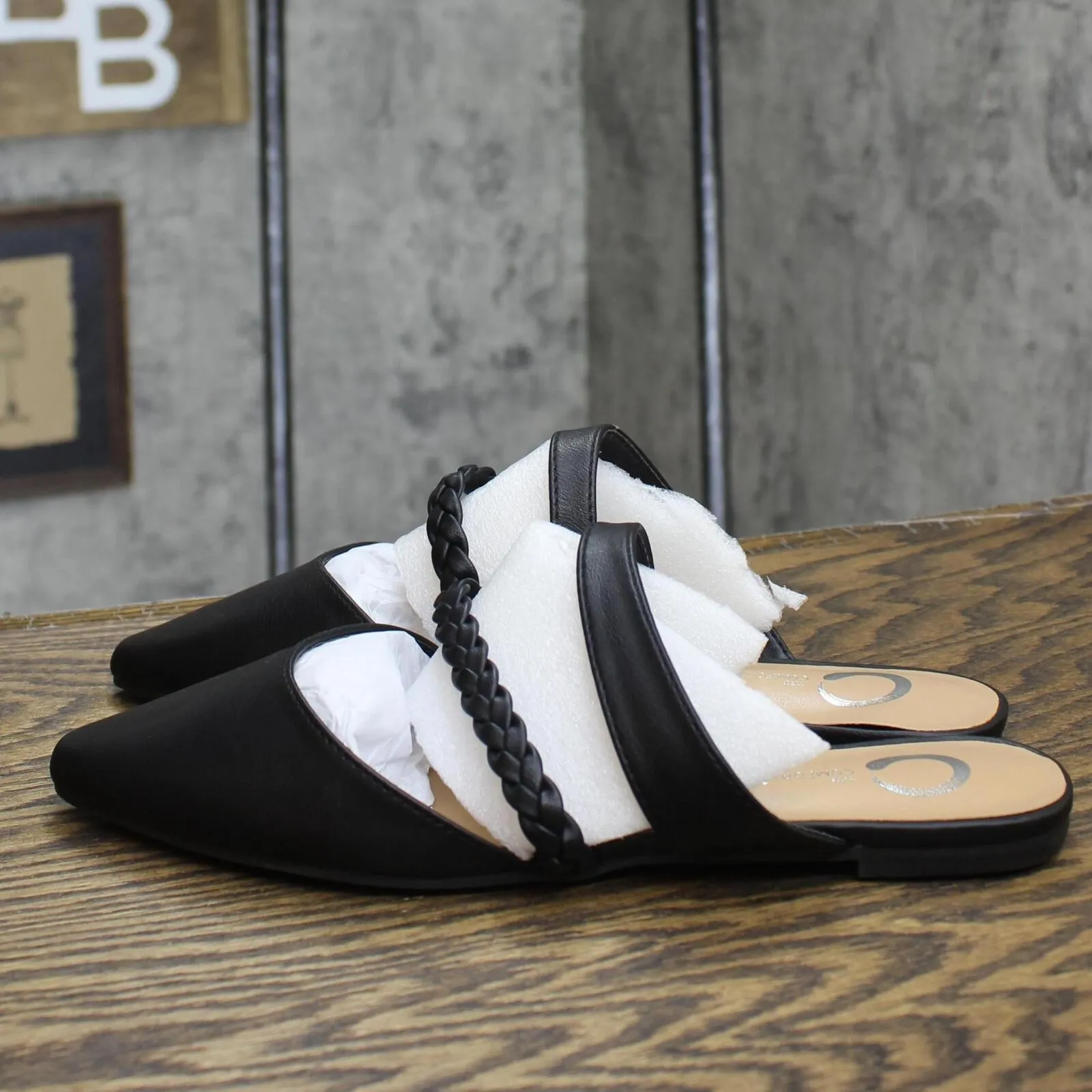 Journee Collection Women's Olivea Slides OLIVEA-SLIDE Black 8M