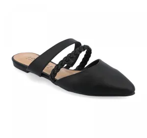 Journee Collection Women's Olivea Slides OLIVEA-SLIDE Black 8M
