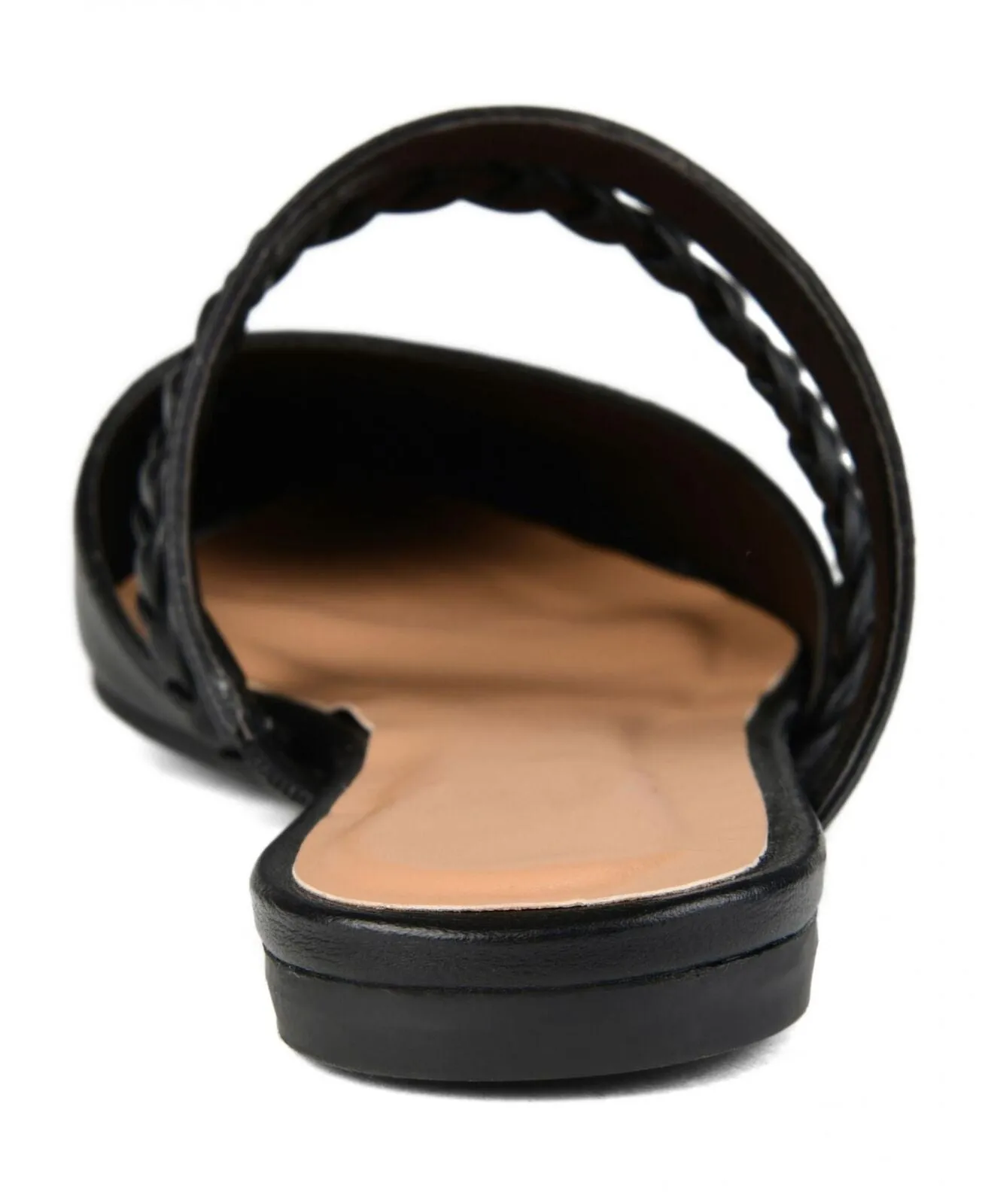 Journee Collection Women's Olivea Slides OLIVEA-SLIDE Black 8M