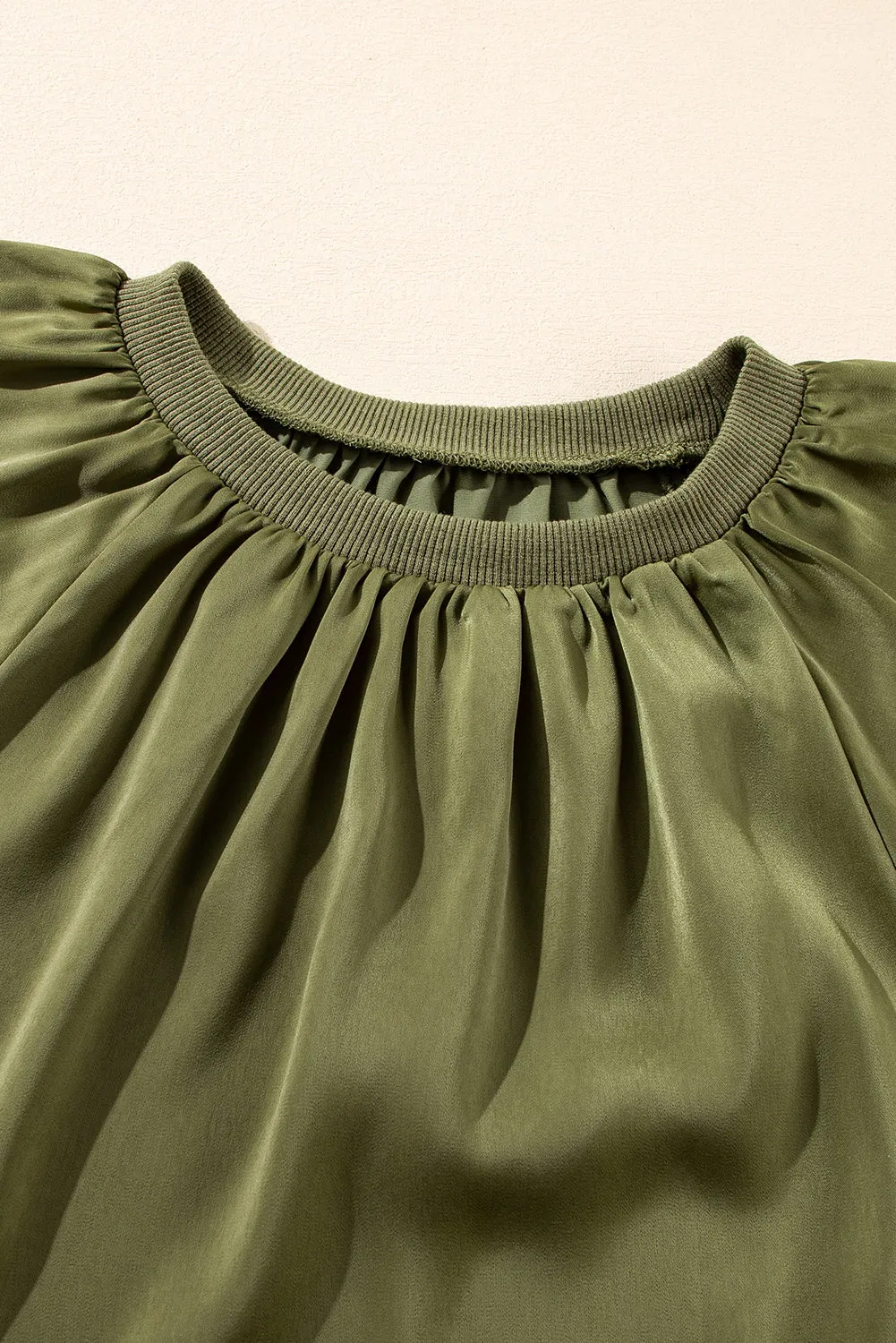 Jungle Green Satin Top