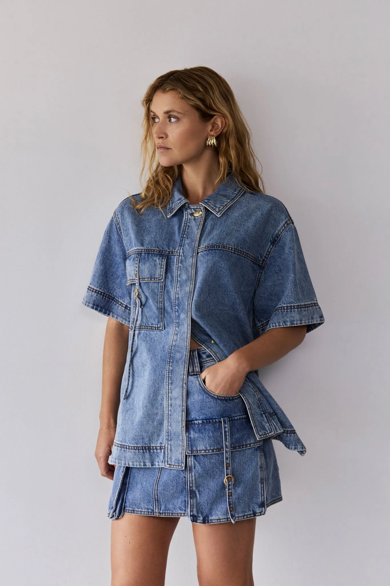 Juno Denim Micro Mini Skirt