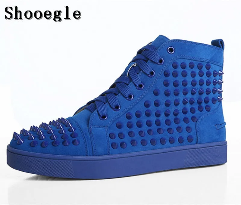Justin Vulenta Suede High Top Spike Stylish Sneakers