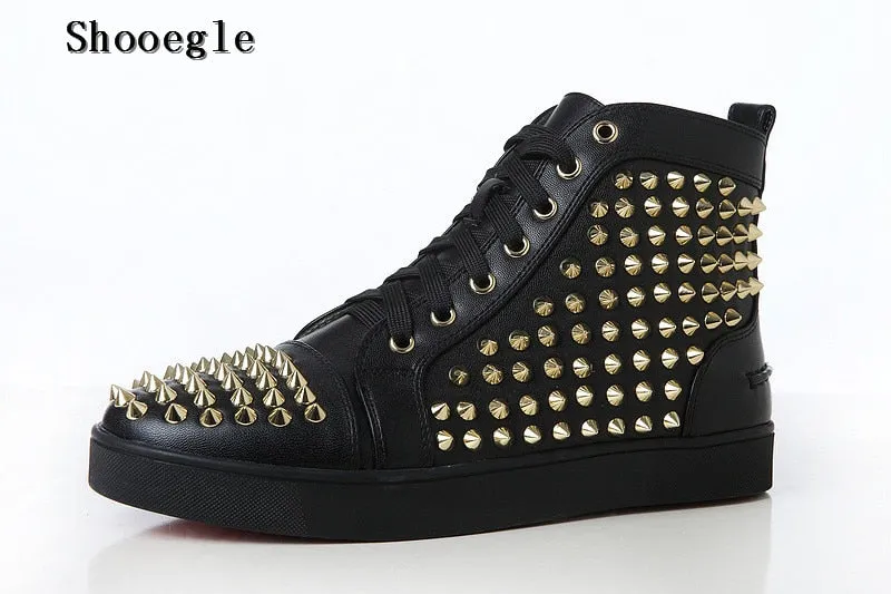 Justin Vulenta Suede High Top Spike Stylish Sneakers