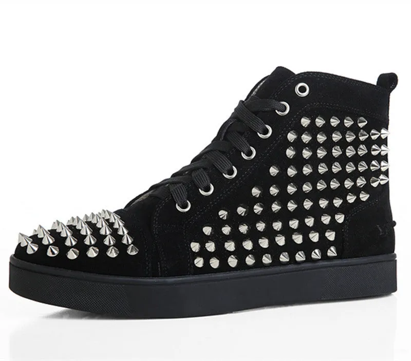 Justin Vulenta Suede High Top Spike Stylish Sneakers