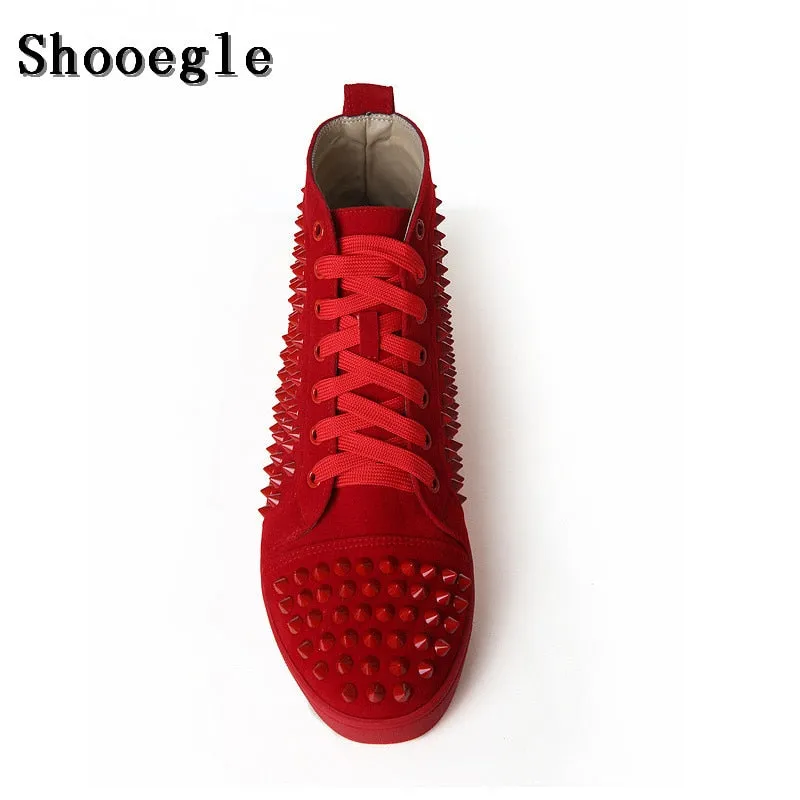 Justin Vulenta Suede High Top Spike Stylish Sneakers