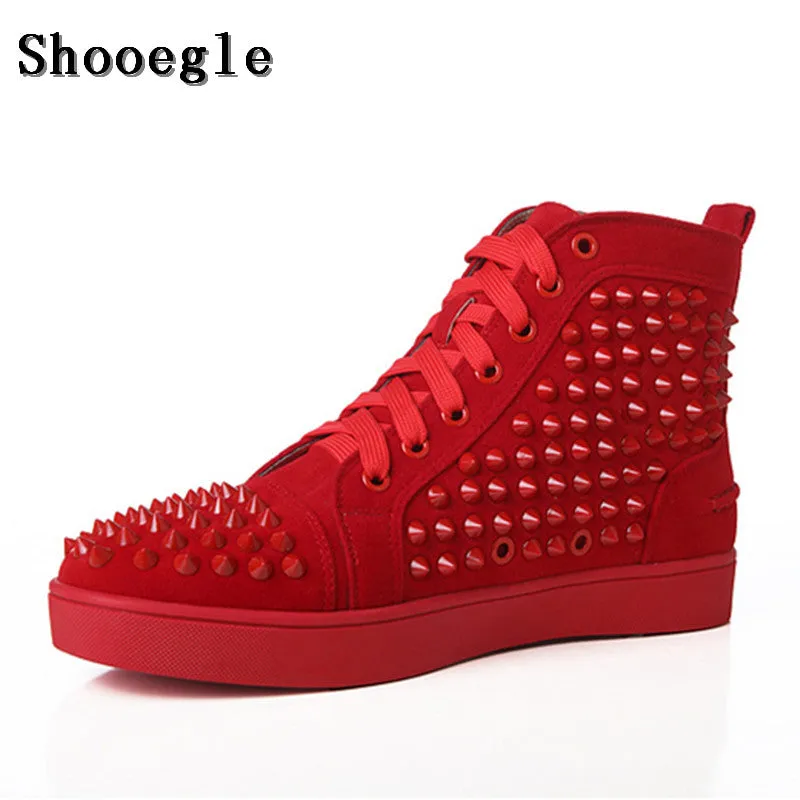 Justin Vulenta Suede High Top Spike Stylish Sneakers