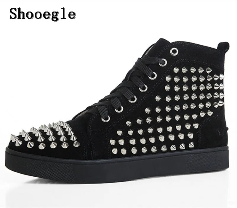 Justin Vulenta Suede High Top Spike Stylish Sneakers