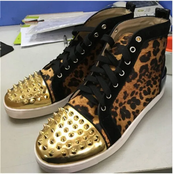 Justin Vulenta Suede High Top Spike Stylish Sneakers