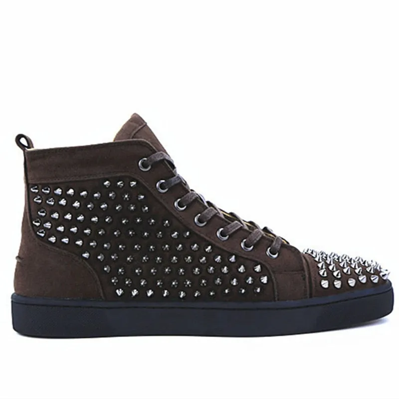 Justin Vulenta Suede High Top Spike Stylish Sneakers
