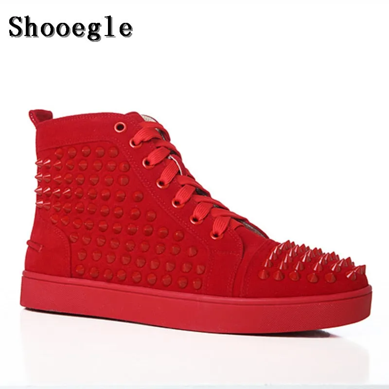 Justin Vulenta Suede High Top Spike Stylish Sneakers