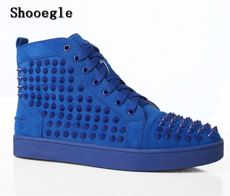 Justin Vulenta Suede High Top Spike Stylish Sneakers