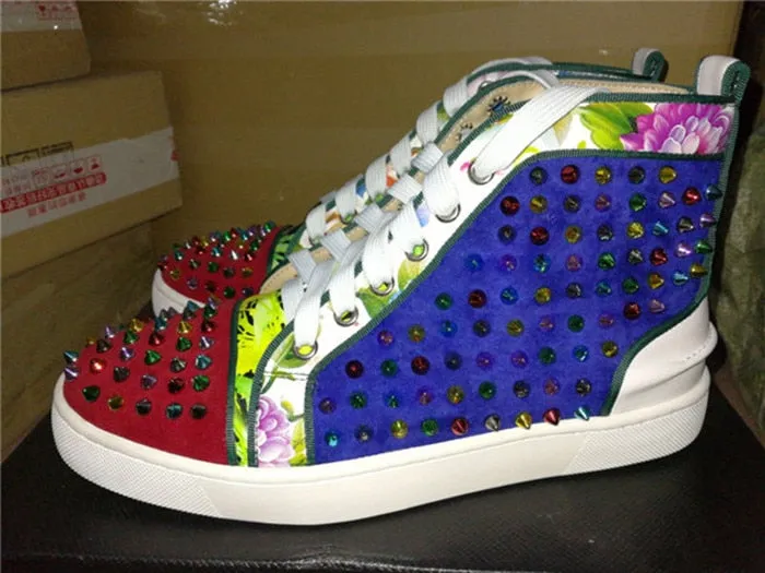 Justin Vulenta Suede High Top Spike Stylish Sneakers