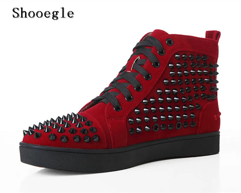 Justin Vulenta Suede High Top Spike Stylish Sneakers
