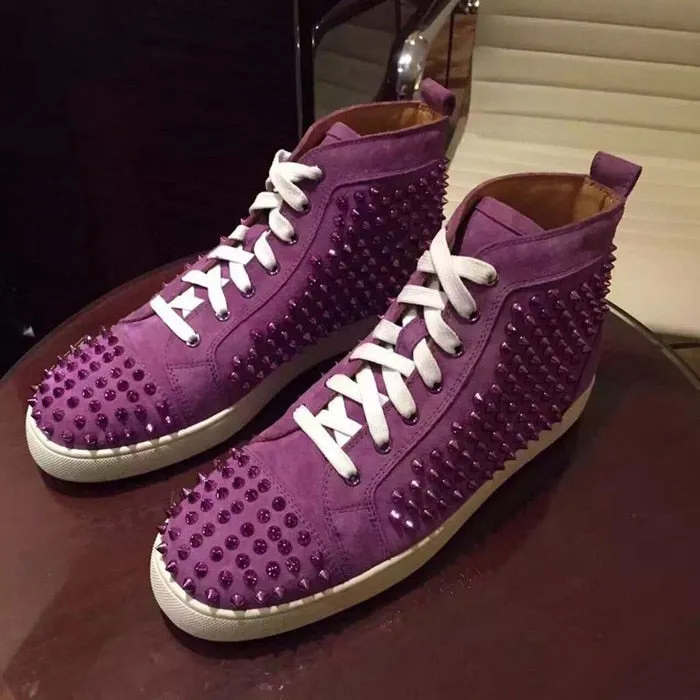 Justin Vulenta Suede High Top Spike Stylish Sneakers