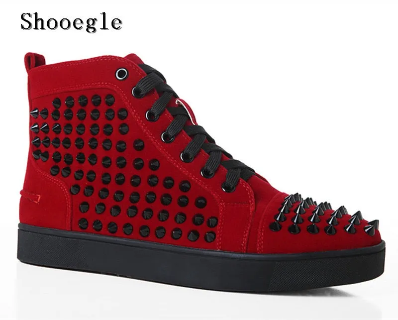 Justin Vulenta Suede High Top Spike Stylish Sneakers