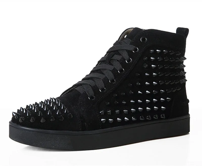Justin Vulenta Suede High Top Spike Stylish Sneakers