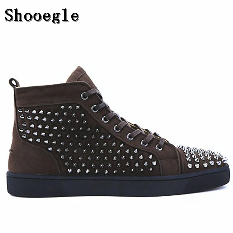 Justin Vulenta Suede High Top Spike Stylish Sneakers