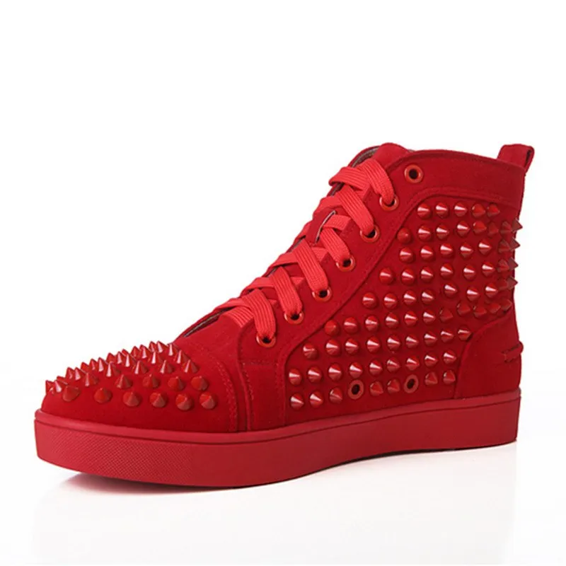 Justin Vulenta Suede High Top Spike Stylish Sneakers