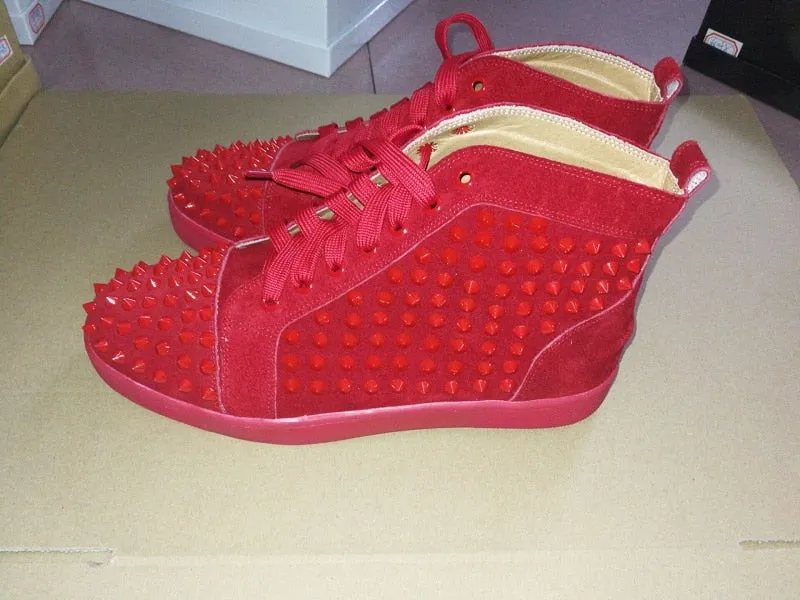Justin Vulenta Suede High Top Spike Stylish Sneakers