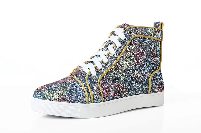 Justin Vulenta Suede High Top Spike Stylish Sneakers