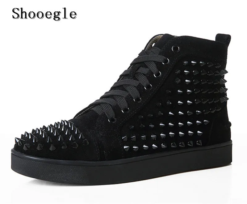 Justin Vulenta Suede High Top Spike Stylish Sneakers