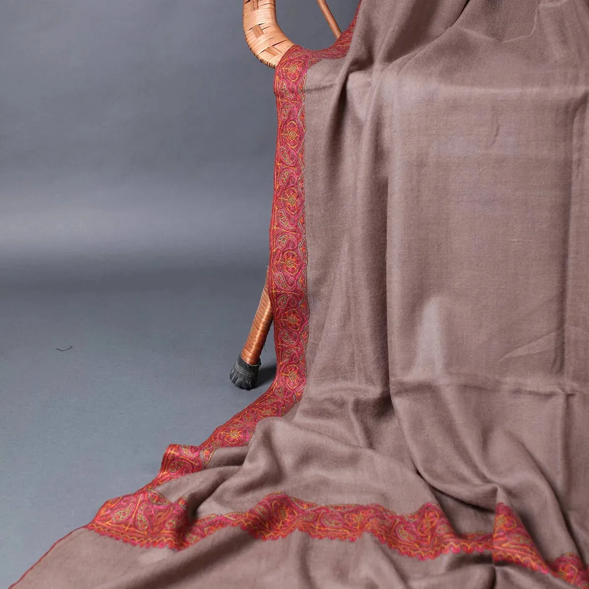 Khudrang sozni Embroidered Meemdoor Pashmina Shawl