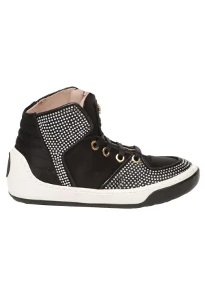 Kids-Girls High Top Sneakers-Black