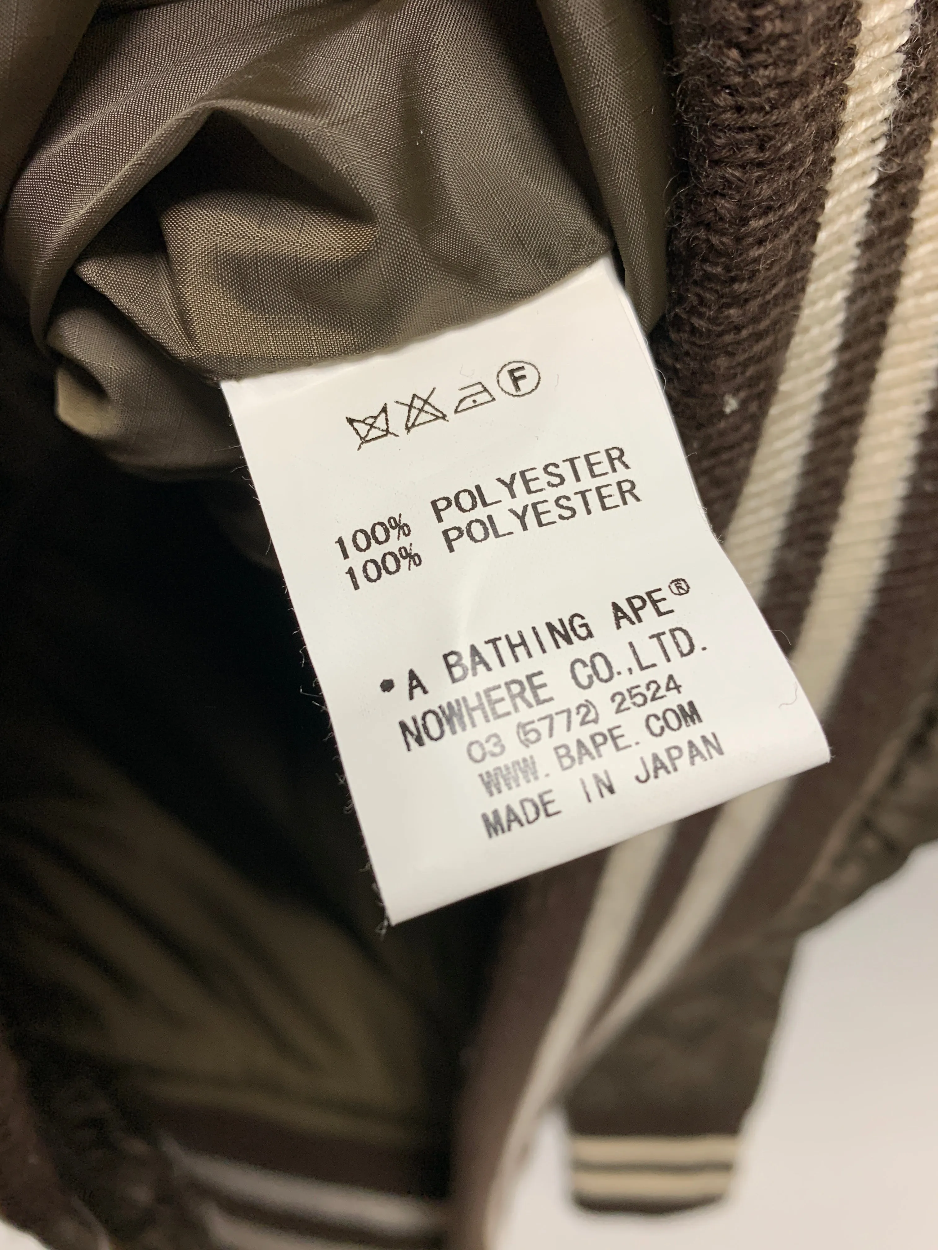 [L] A Bathing Ape Bape Sta Quilted Jacket Brown