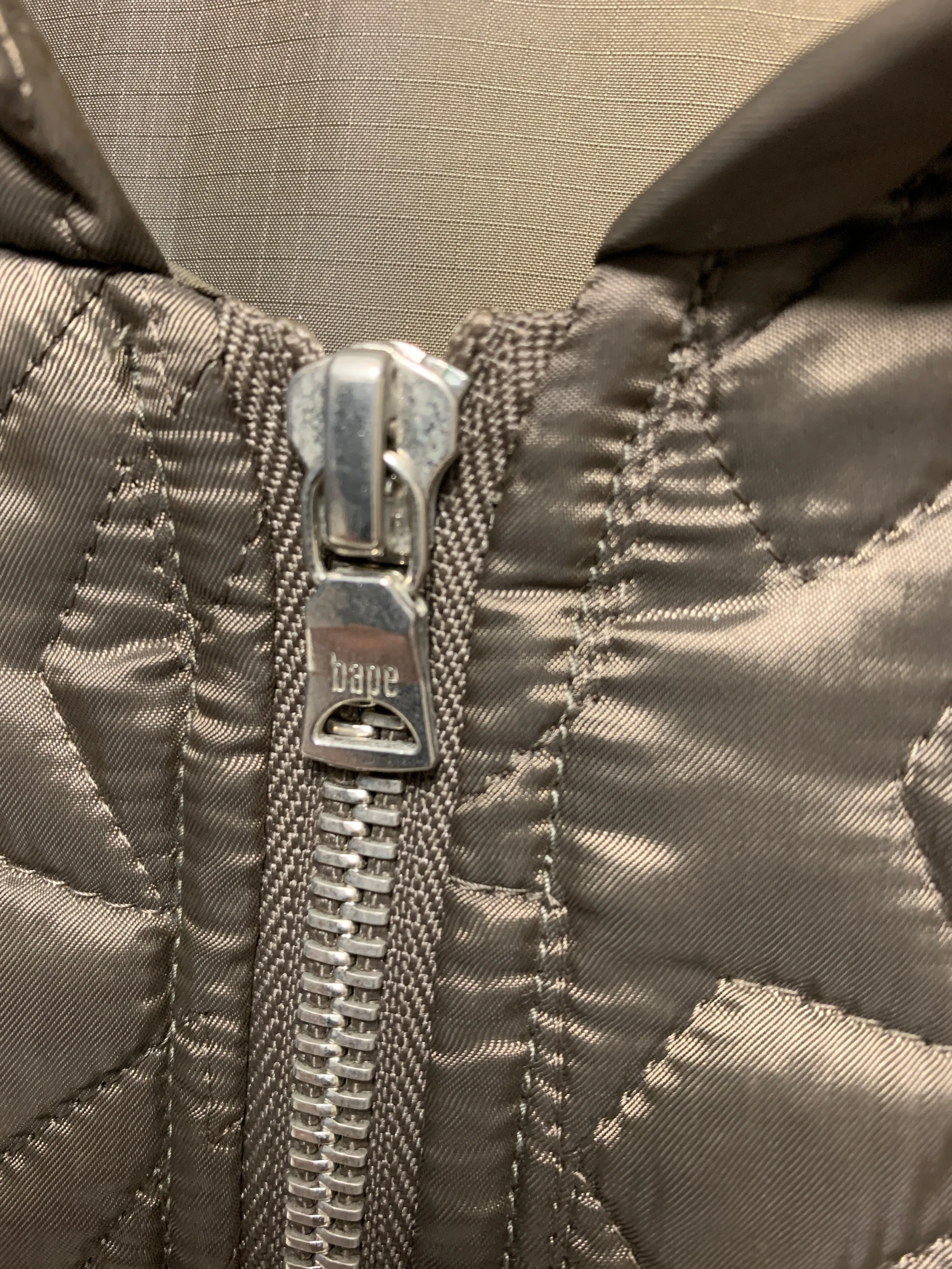 [L] A Bathing Ape Bape Sta Quilted Jacket Brown