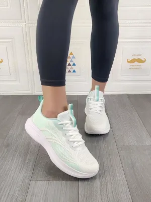Lace Up Front Ombre Sports Shoes