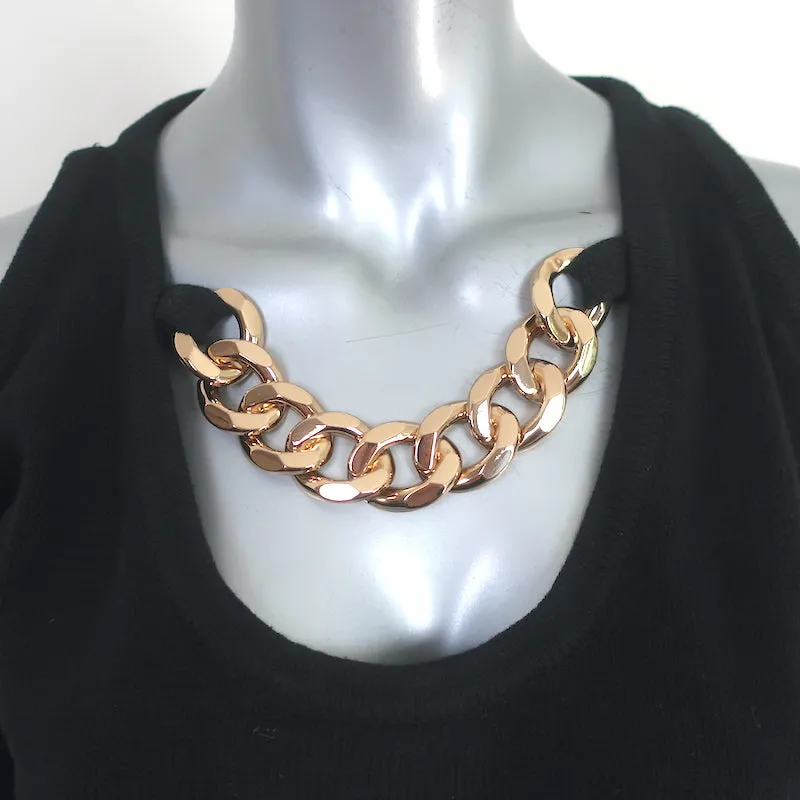 L'Agence Indy Chain Cold Shoulder Sweater Black Size Extra Extra Small NEW