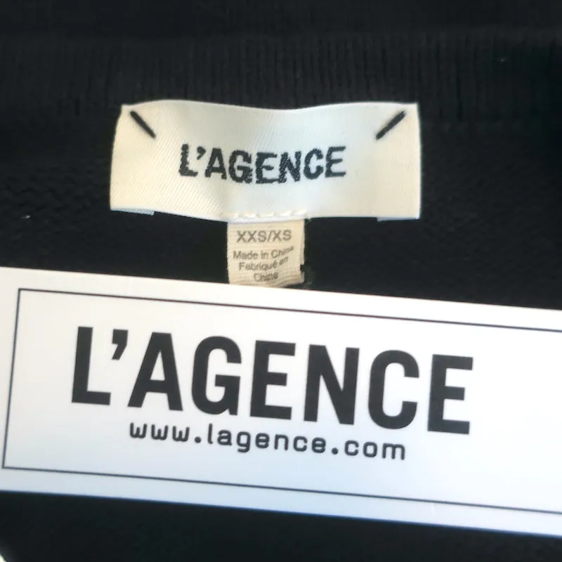 L'Agence Indy Chain Cold Shoulder Sweater Black Size Extra Extra Small NEW