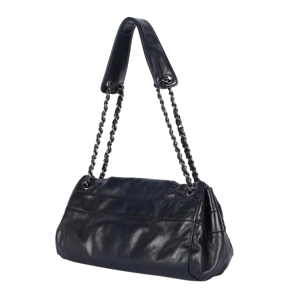 Lambskin Leather Front Flap Shoulder Bag