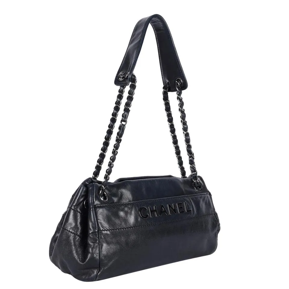 Lambskin Leather Front Flap Shoulder Bag