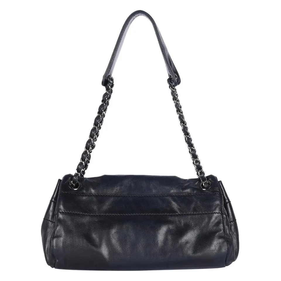 Lambskin Leather Front Flap Shoulder Bag